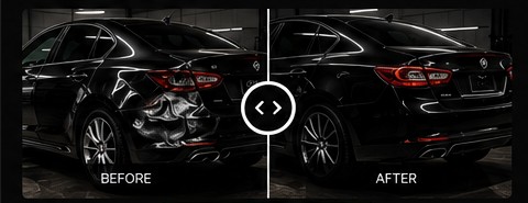 Before and after collision repair
